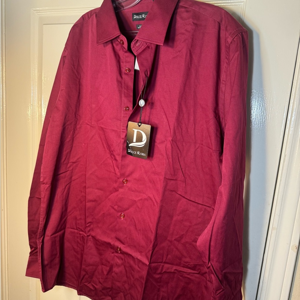 Red Dress Shirt Classic Polo Design